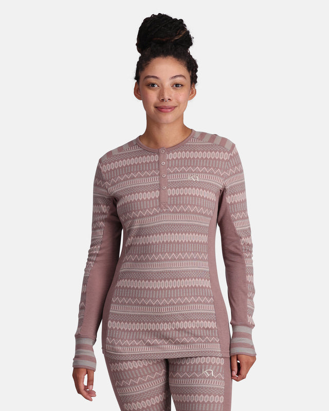 Kari Traa Åkle Long Sleeve Langærmet Skiundertrøje Dame - Taupe -