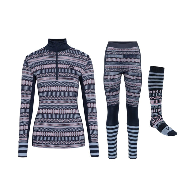 Kari Traa Åkle Half Zip Skiundertøj Sæt & Skisokker - Royal - XL