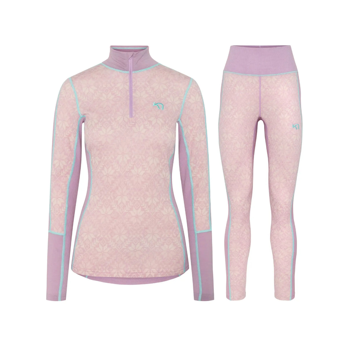 Kari Traa Anna Half Zip Skiundertøj Sæt Dame - Bloom Purple
