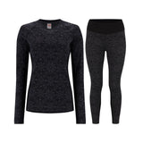Kari Traa Edith Long Sleeve Skiundertøj Sæt Dame - Black - XL