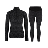 Kari Traa Edith Half Zip Skiundertøj Sæt Dame - Black - XL