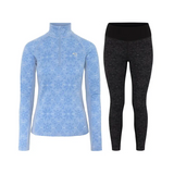 Kari Traa Edith Half Zip Skiundertøj Sæt Dame - Iris / Black - XL