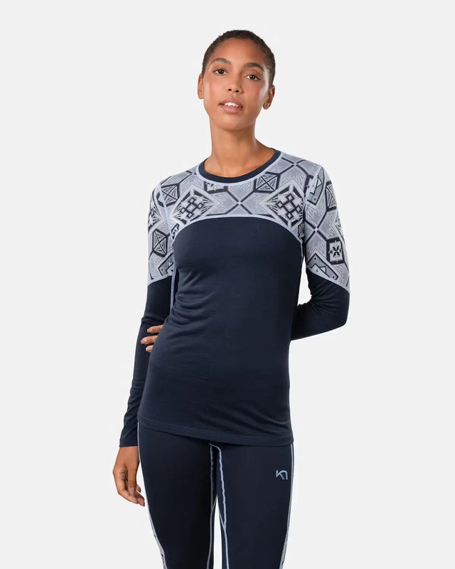 Kari Traa Eloise Long Sleeve Skiundertrøje Dame - Royal - Royal