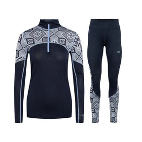 Kari Traa Eloise Half Zip Skiundertøj Sæt Dame - Royal - XL