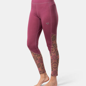 Kari Traa Eloise Long Sleeve Skiundertøj Sæt Dame - Plum -