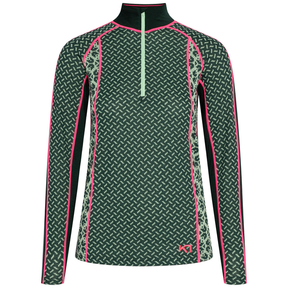 Kari Traa Lekker Half Zip Skiundertrøje Dame - Pine Green - Pine Green