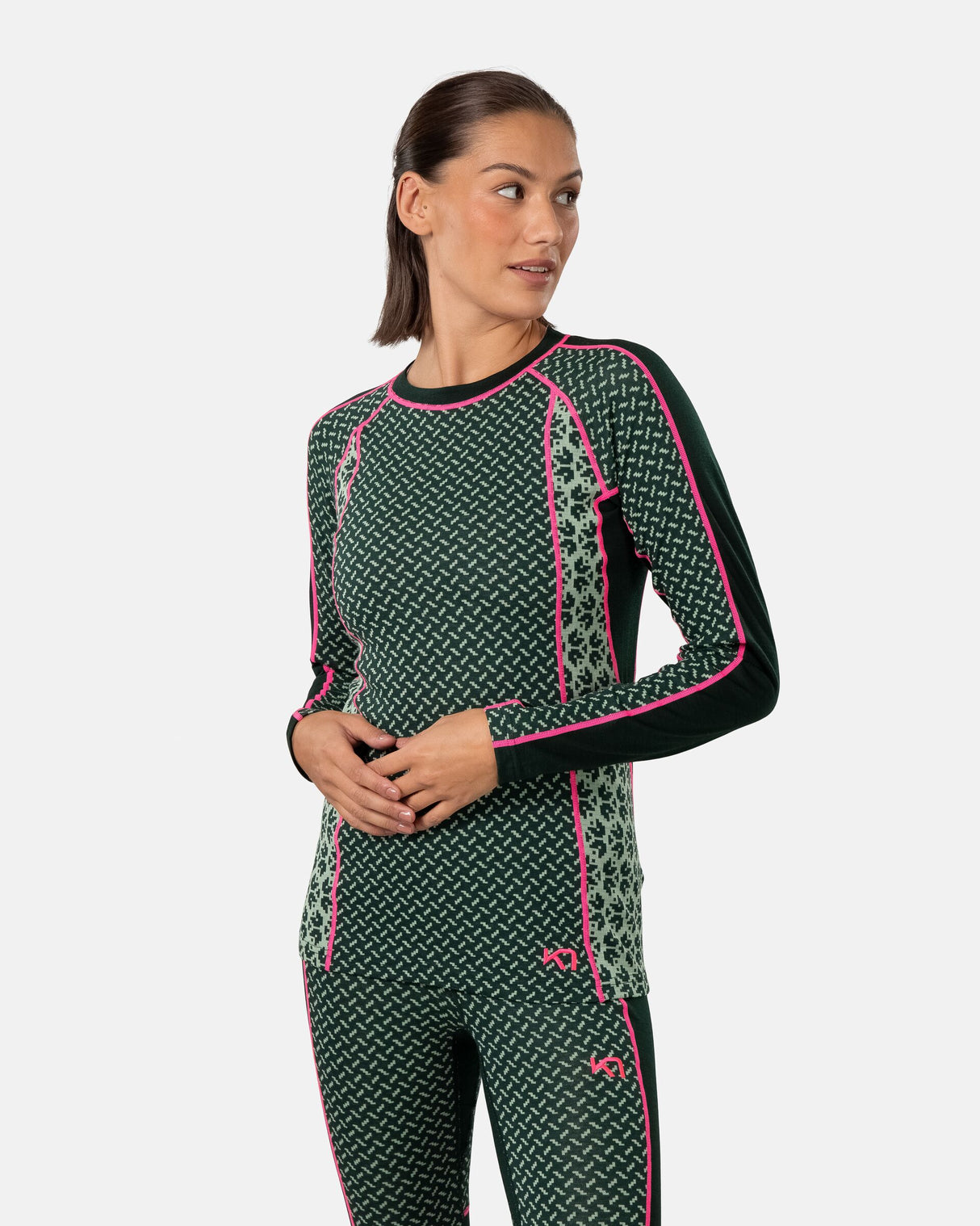 Kari Traa Lekker Long Sleeve Skiundertrøje Dame - Pine Green -