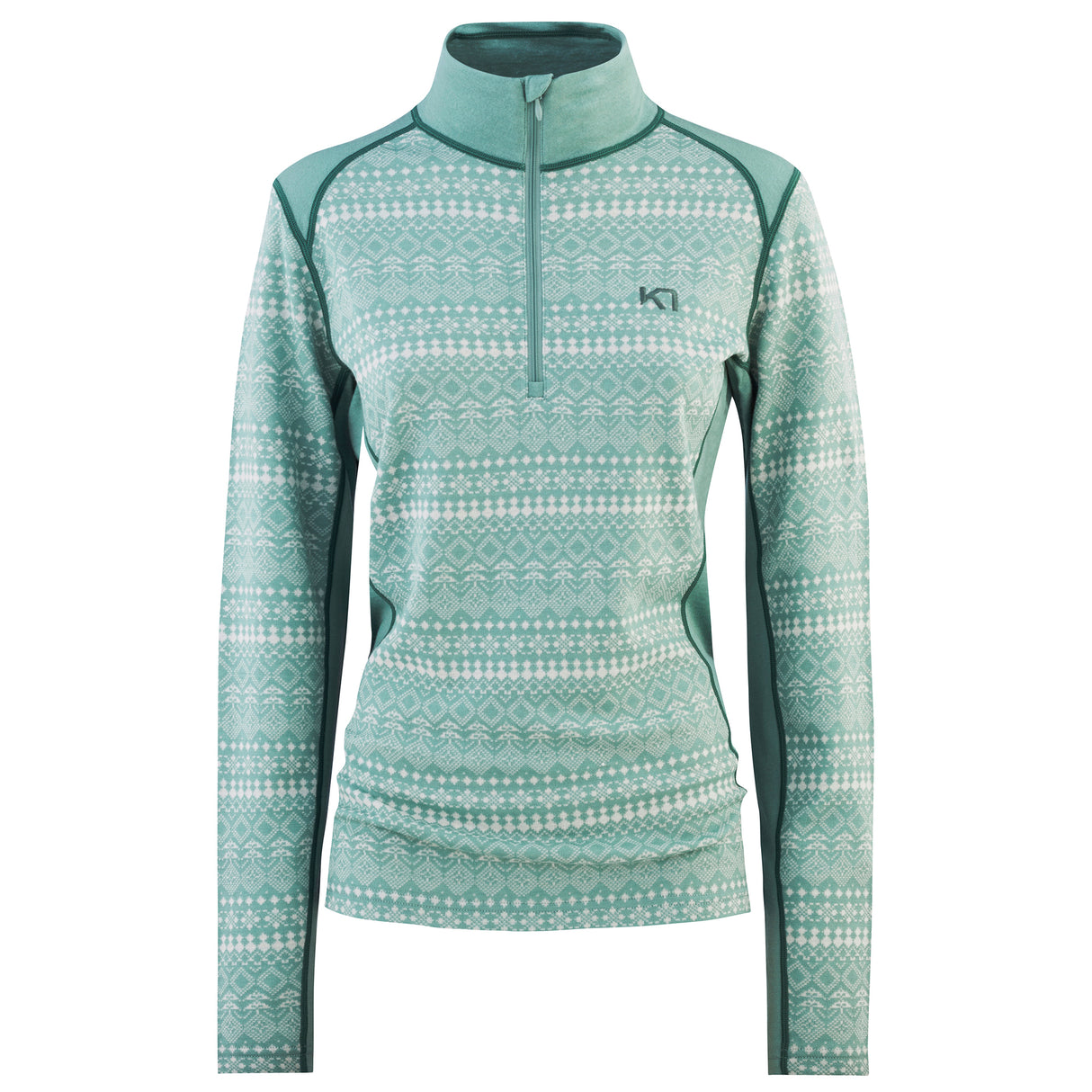 Kari Traa Maud Half-Zip Skiundertrøje Dame - Sage Green