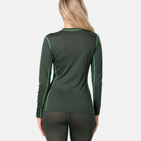 Kari Traa Mina Long Sleeve Skiundertøj Sæt Dame - Thyme Green -