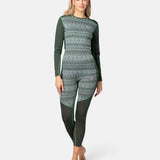 Kari Traa Mina Long Sleeve Skiundertøj Sæt Dame - Thyme Green -