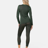 Kari Traa Mina Long Sleeve Skiundertøj Sæt Dame - Thyme Green -