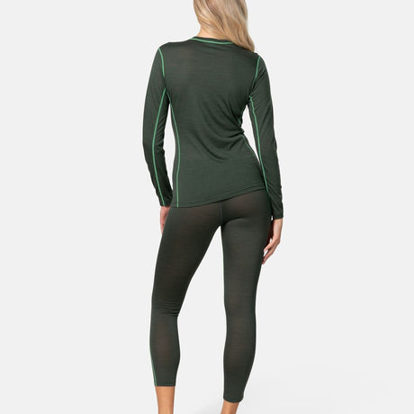 Kari Traa Mina Long Sleeve Skiundertøj Sæt Dame - Thyme Green -