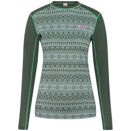 Kari Traa Mina Long Sleeve Skiundertøj Sæt Dame - Thyme Green -
