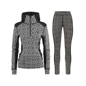 Kari Traa Rose Hoodie High Waist Skiundertøj Sæt Dame - Black - XXL