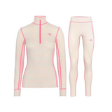 Kari Traa Rose Half Zip High Waist Skiundertøj Sæt Dame - Cotton Candy
