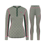 Kari Traa Rose Long Sleeve High Waist Skiundertøj Sæt Dame - Thyme Green