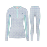 Kari Traa Rose Long Sleeve High Waist Skiundertøj Sæt Dame - Wave