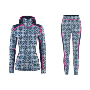 Kari Traa Rose Hoodie High Waist Skiundertøj Sæt Dame - Royal - XL