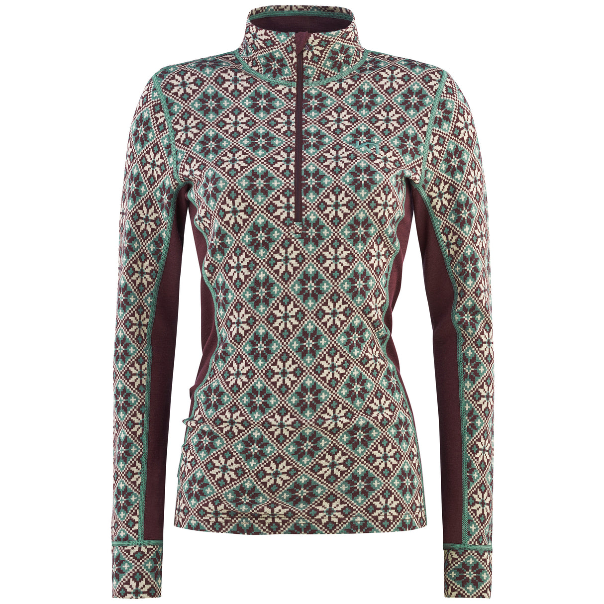 Kari Traa Rose Half Zip Baselayer Top Skiundertrøje Dame - Forest Green