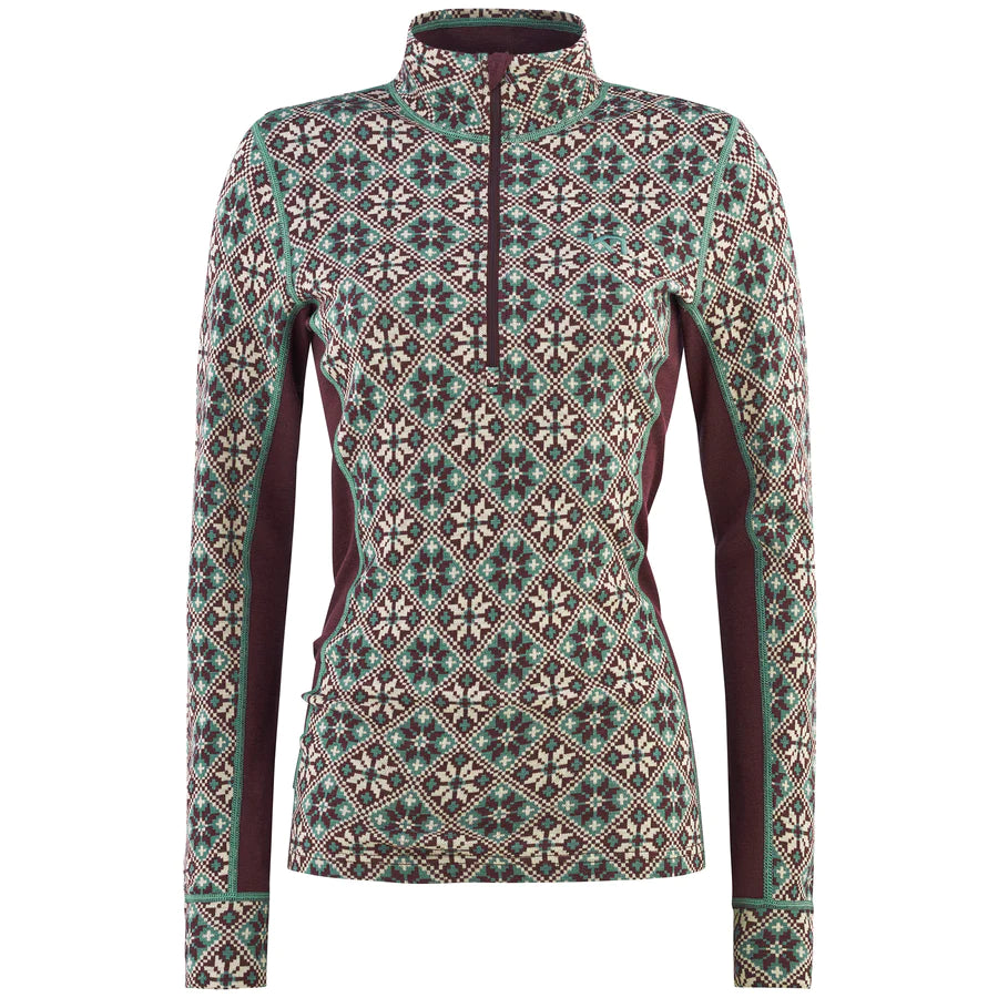 Kari Traa Rose Half Zip High Waist Skiundertøj Sæt Dame - Forest Green