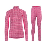 Kari Traa Rose Light Half Zip High Waist Skiundertøj Sæt Dame - Berry Pink