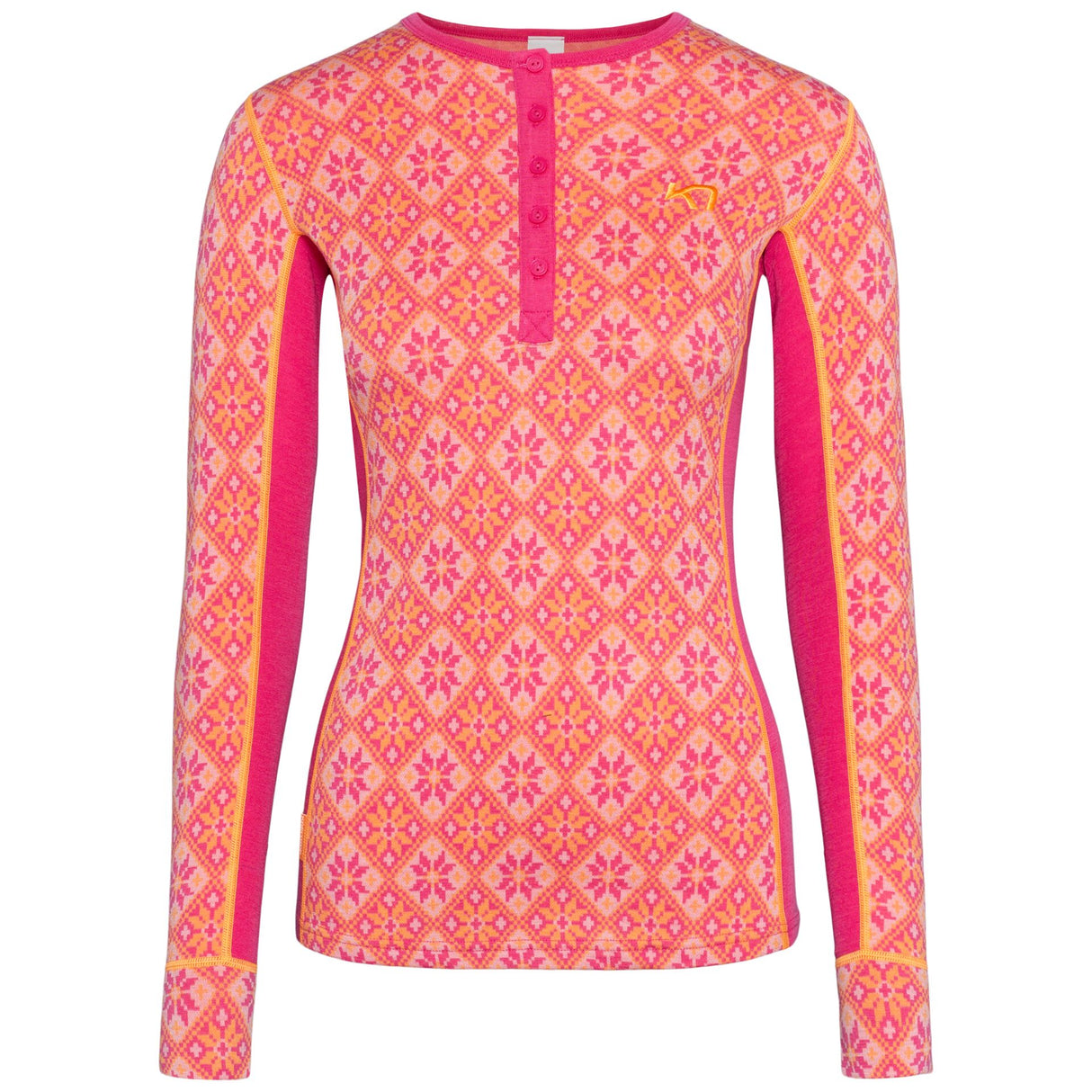 Kari Traa Rose Long Sleeve & Capri Skiundertøj Sæt Dame - Berry Pink -