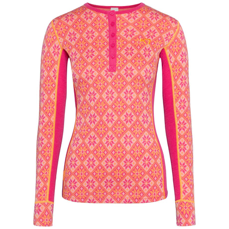 Kari Traa Rose Long Sleeve Baselayer - 100% Merinould - Berry Pink