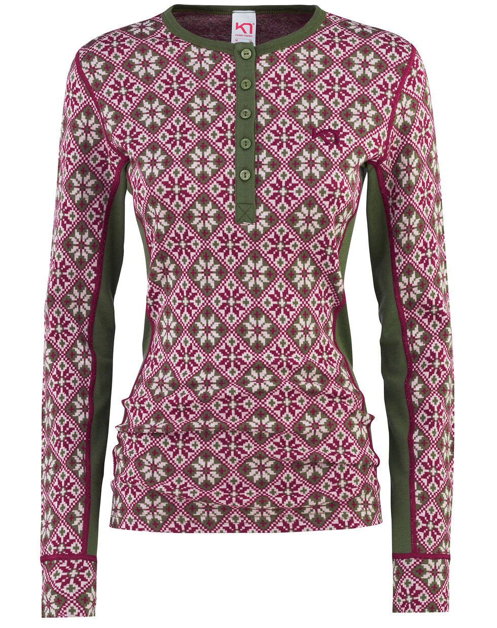 Kari Traa Rose Long Sleeve High Waist Skiundertøj Sæt Dame - Tweed