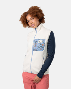 Kari Traa Røthe Fleece Vest Dame - Natural White - Natural White