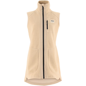 Kari Traa Sanne Pile Vest Long Vest Dame - Oat Beige - Oat Beige