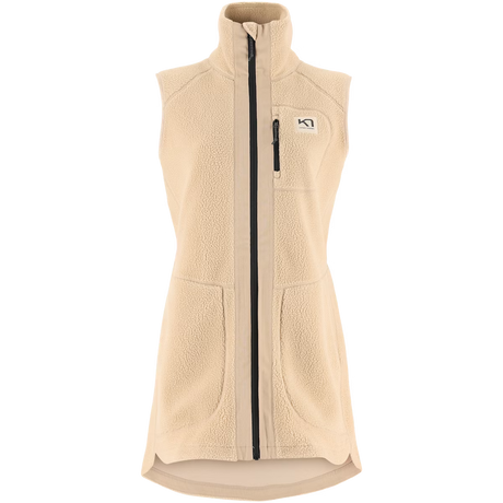 Kari Traa Sanne Pile Vest Long - Oat Beige