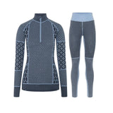 Kari Traa Smekker Half Zip Skiundertøj Sæt Dame - Iris - XL