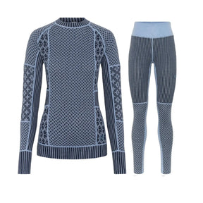 Kari Traa Smekker Long Sleeve Skiundertøj Sæt Dame - Iris - XL