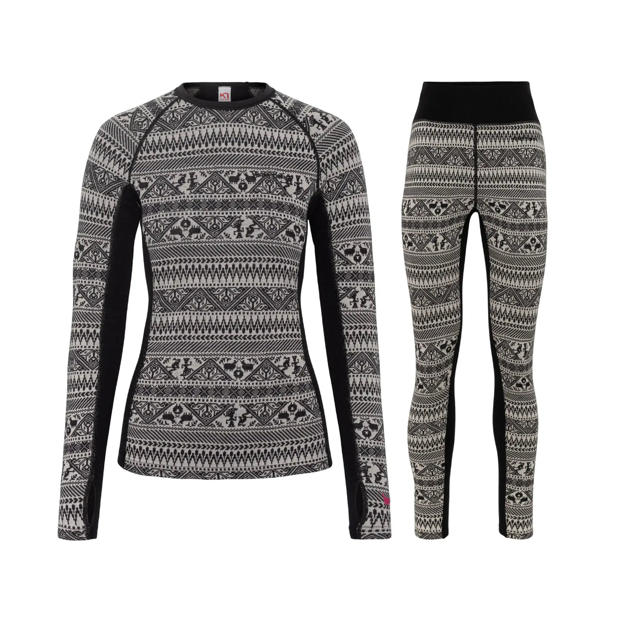 Kari Traa Tale Long Sleeve Skiundertøj Sæt Dame - Black - XL