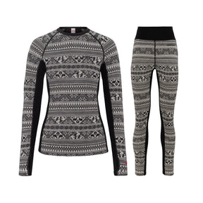 Kari Traa Tale Long Sleeve Skiundertøj Sæt Dame - Black - XL