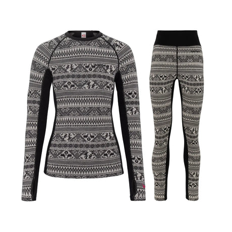 Kari Traa Tale Long Sleeve Skiundertøj Sæt Dame - Black - XL