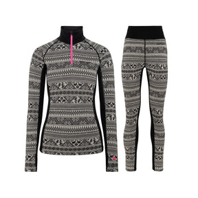 Kari Traa Tale Half Zip Skiundertøj Sæt Dame - Black - XL
