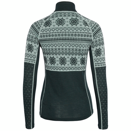 Kari Traa Vilma Half Zip Skiundertrøje Dame - Pine Green -
