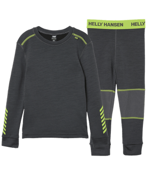 Helly Hansen Kids' LIFA® Merino Wool Base Layer Set Skiundertøj Børn - Thunder Grey Sample - Thunder Grey Sample 104 cm 4 år