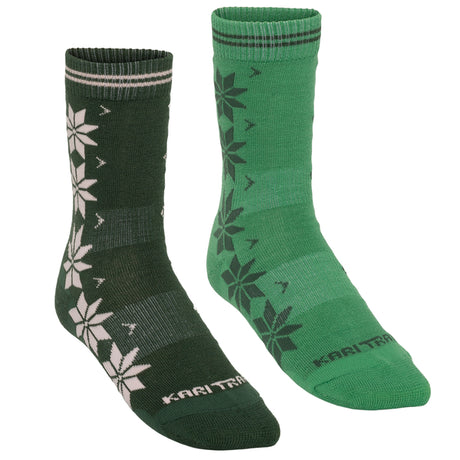 Kari Traa Vinst Wool Socks 2PK Sportssokker Dame - Thyme Green - Thyme Green