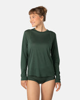 Kari Traa Embla Wool Long Sleeve Dame - Thyme Green - Thyme Green