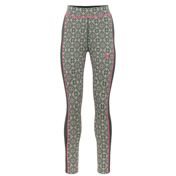 Kari Traa Rose Half Zip High Waist Skiundertøj Sæt Dame - Thyme Green