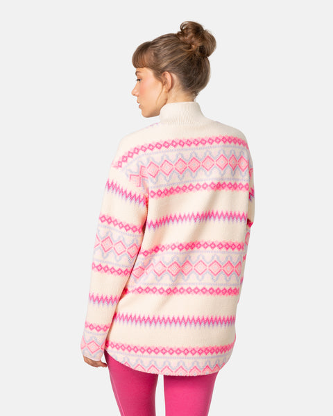 Kari Traa Ruthie Midlayer Half Zip Fleecetrøje Dame - Bjerk White -