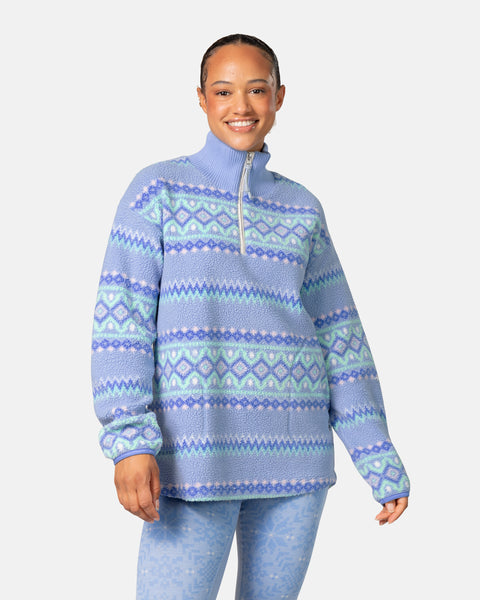Kari Traa Ruthie Midlayer Half Zip Fleecetrøje Dame - Iris - Iris