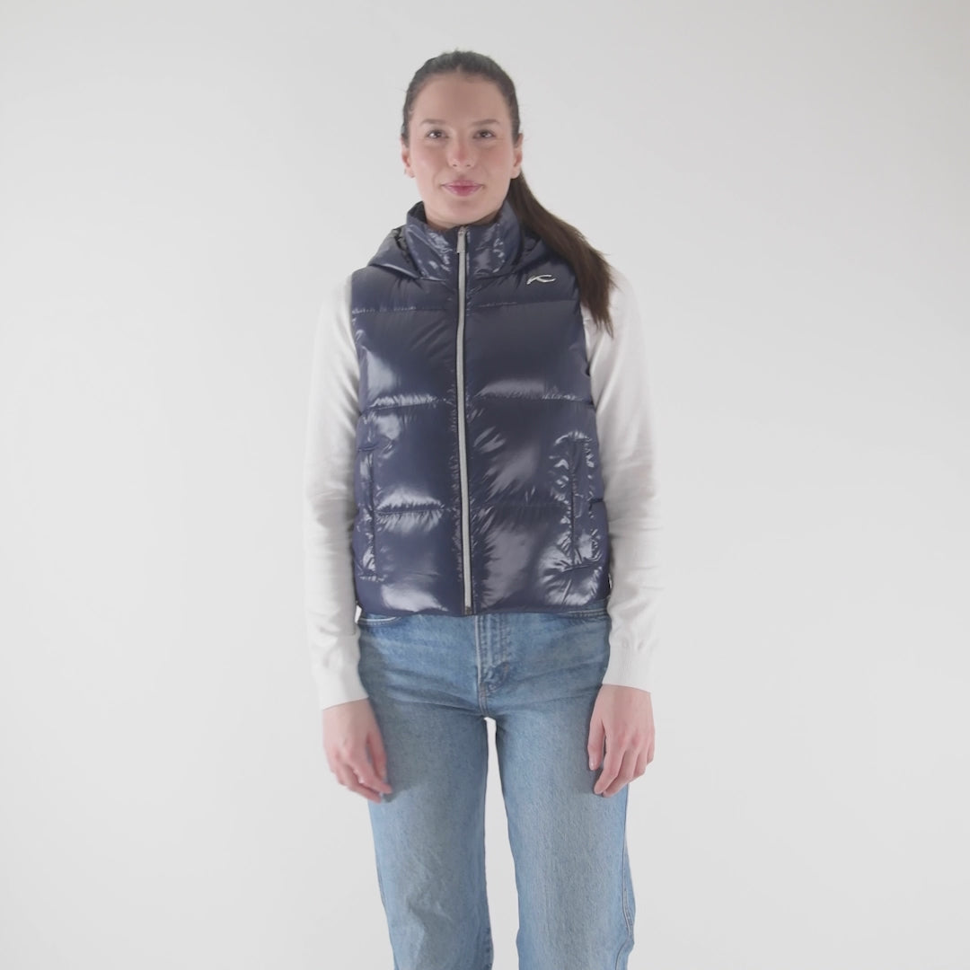 Kjus Women's Vivi Shine Gilet Dunvest Dame - KJUS Navy