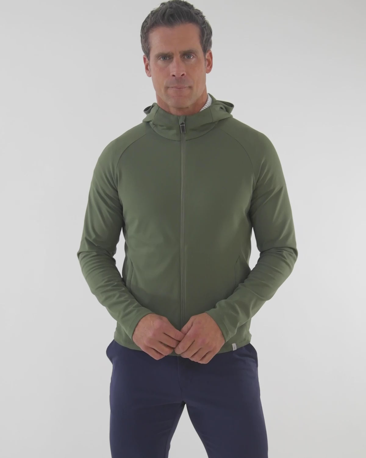 Kjus Men's Charge Hooded Midlayer Mellemlag Herre – Green Slate