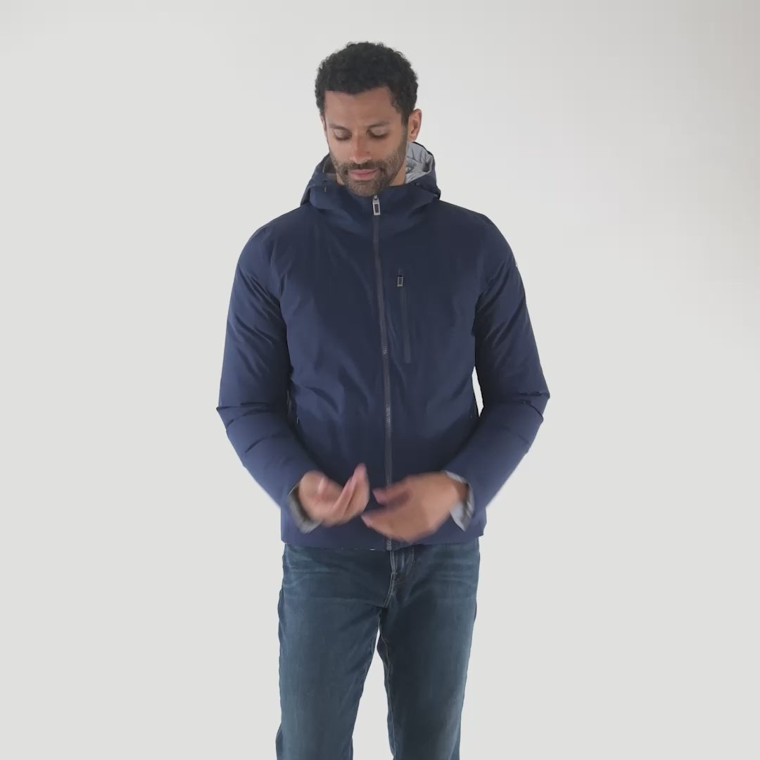 Kjus Men's Apex Flip Jacket Vendbar Jakke Herre - KJUS Navy/Reflective