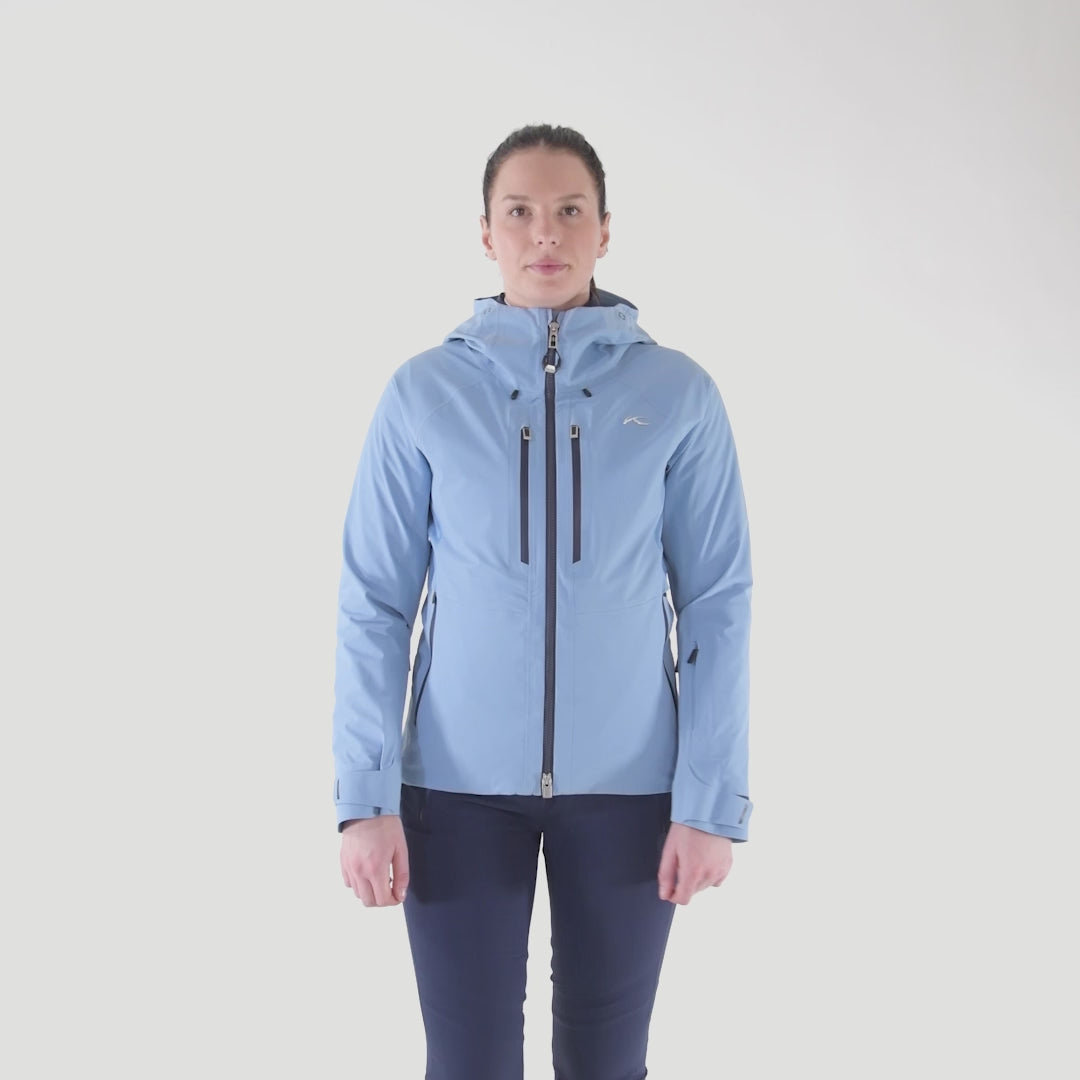 Kjus Women's FRX Summit Shell Jacket Skijakke Dame - Tranquil Blue/Navy