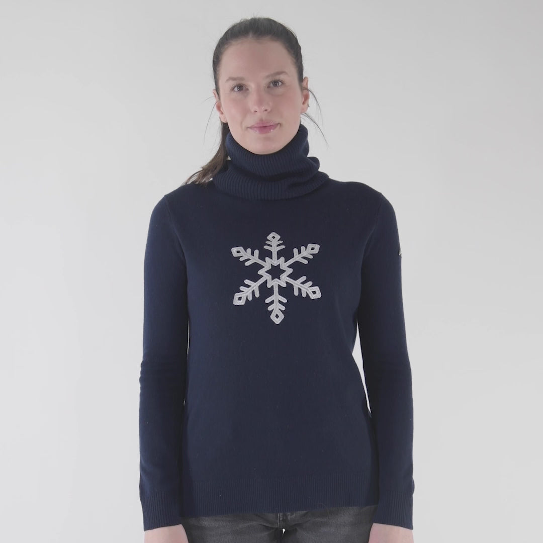Kjus Women's Snow Sweater Dame - White/Tranquil Blue