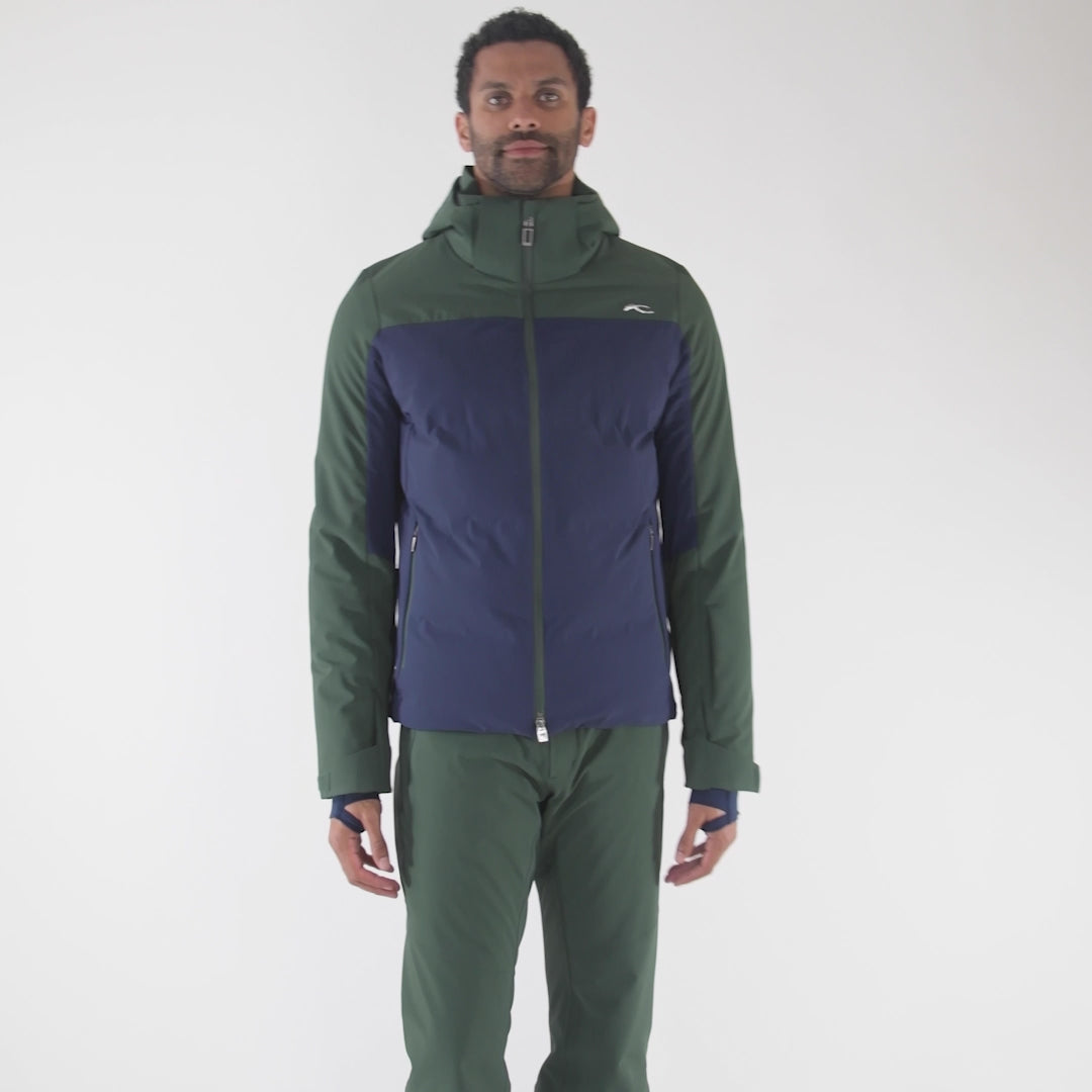 Kjus Men's Green Line 2.0 Jacket Skijakke Herre - White/Trailblazer